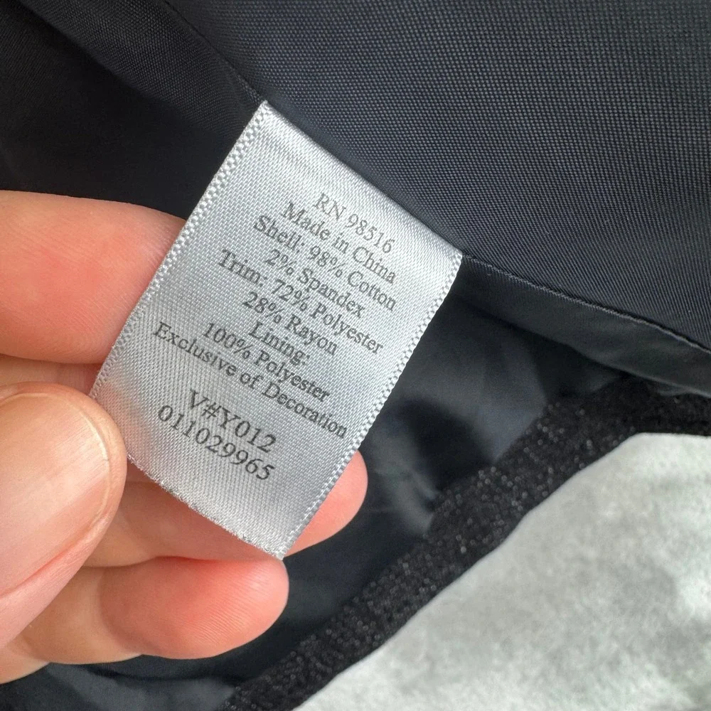 Coldwater Creek Beaded Boho Jacket Women's‎ 12 Black Open Blazer 90s Funky(1348) - Picture 6 of 13